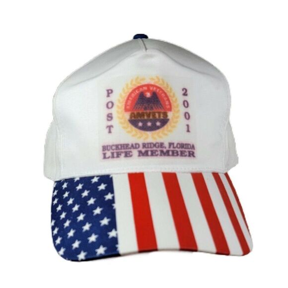 Veterans of Foreign Wars Life Member Cap Hat Post 2001 Buckhead Ridge FL New - Picture 1 of 6